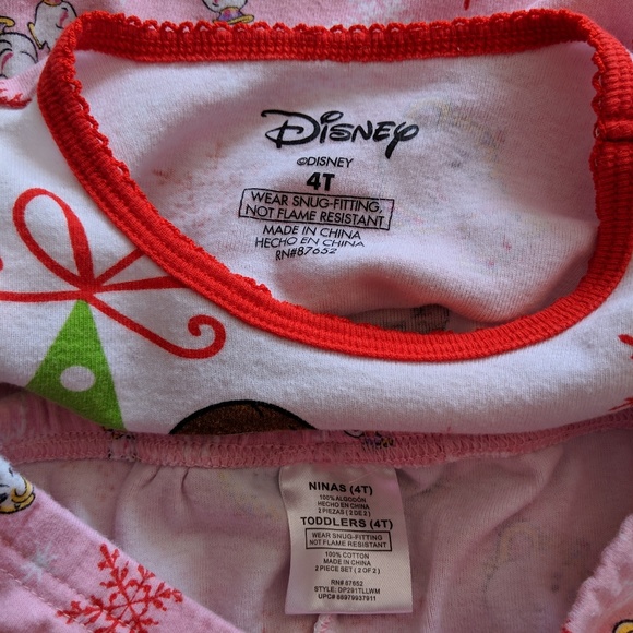 Girls Disney Pajama sets size 4T bundle - Picture 2 of 5